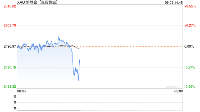 黄金突发大行情！金价短线跳水失守2490美元